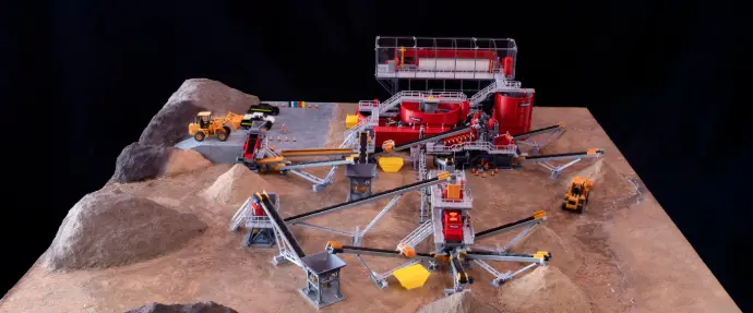 Modelos a escala para mineras