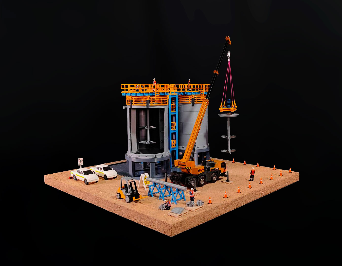 Modelos a escala para mineras