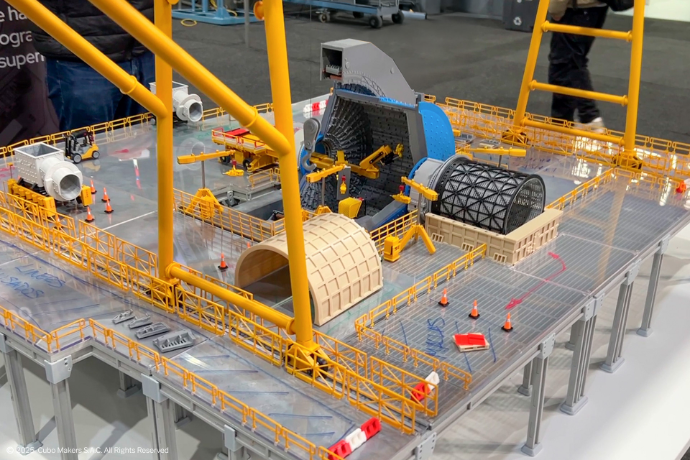 Modelos a escala para mineras