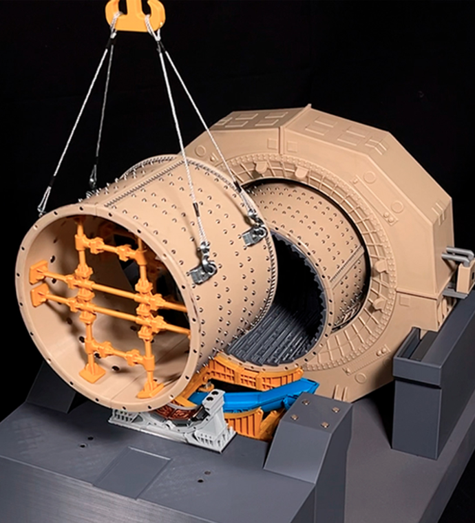 Modelos a escala para mineras