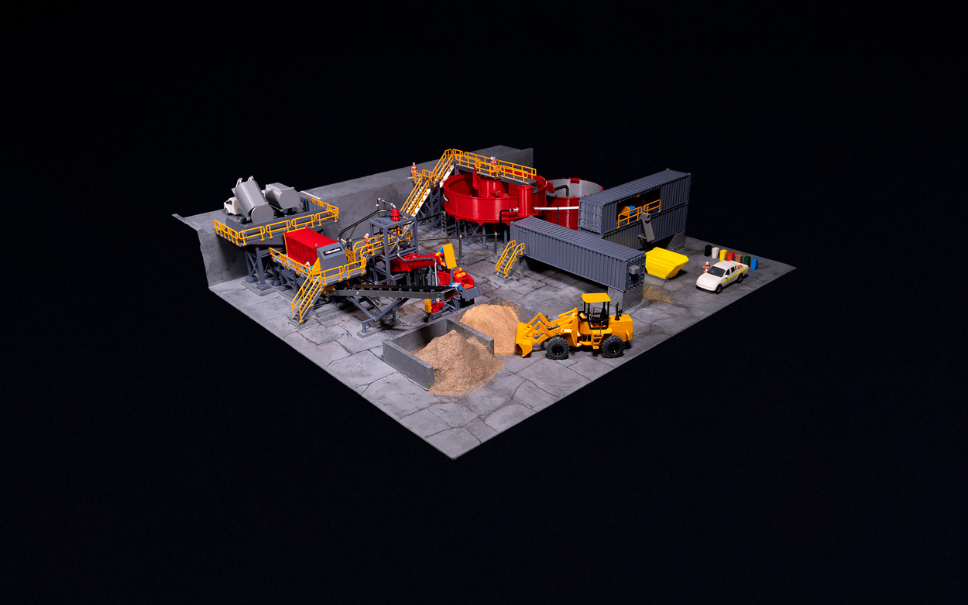 Modelos a escala para mineras