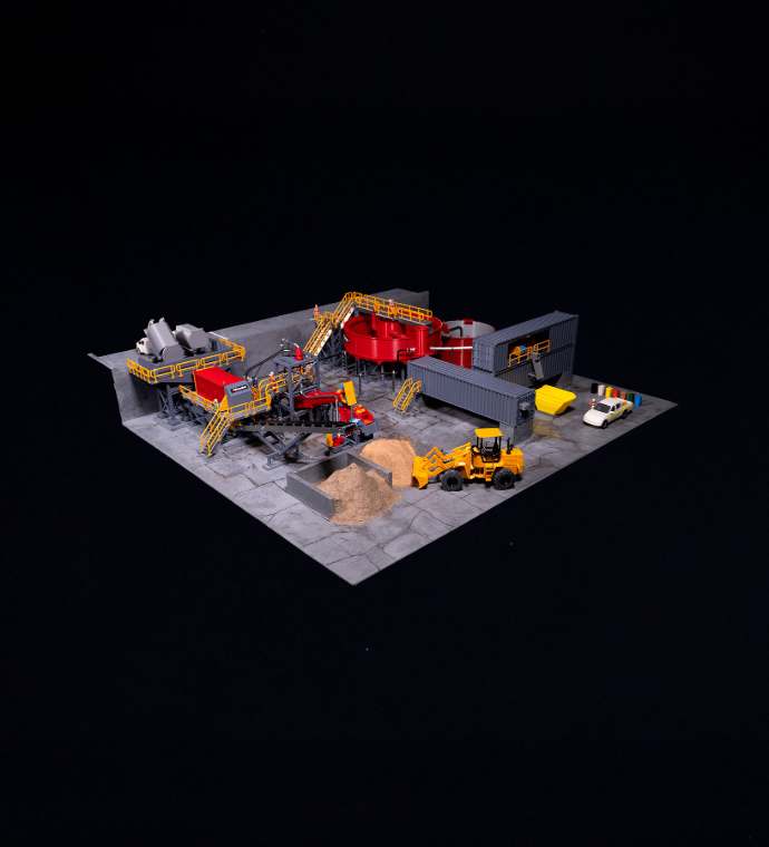 Modelos a escala para mineras